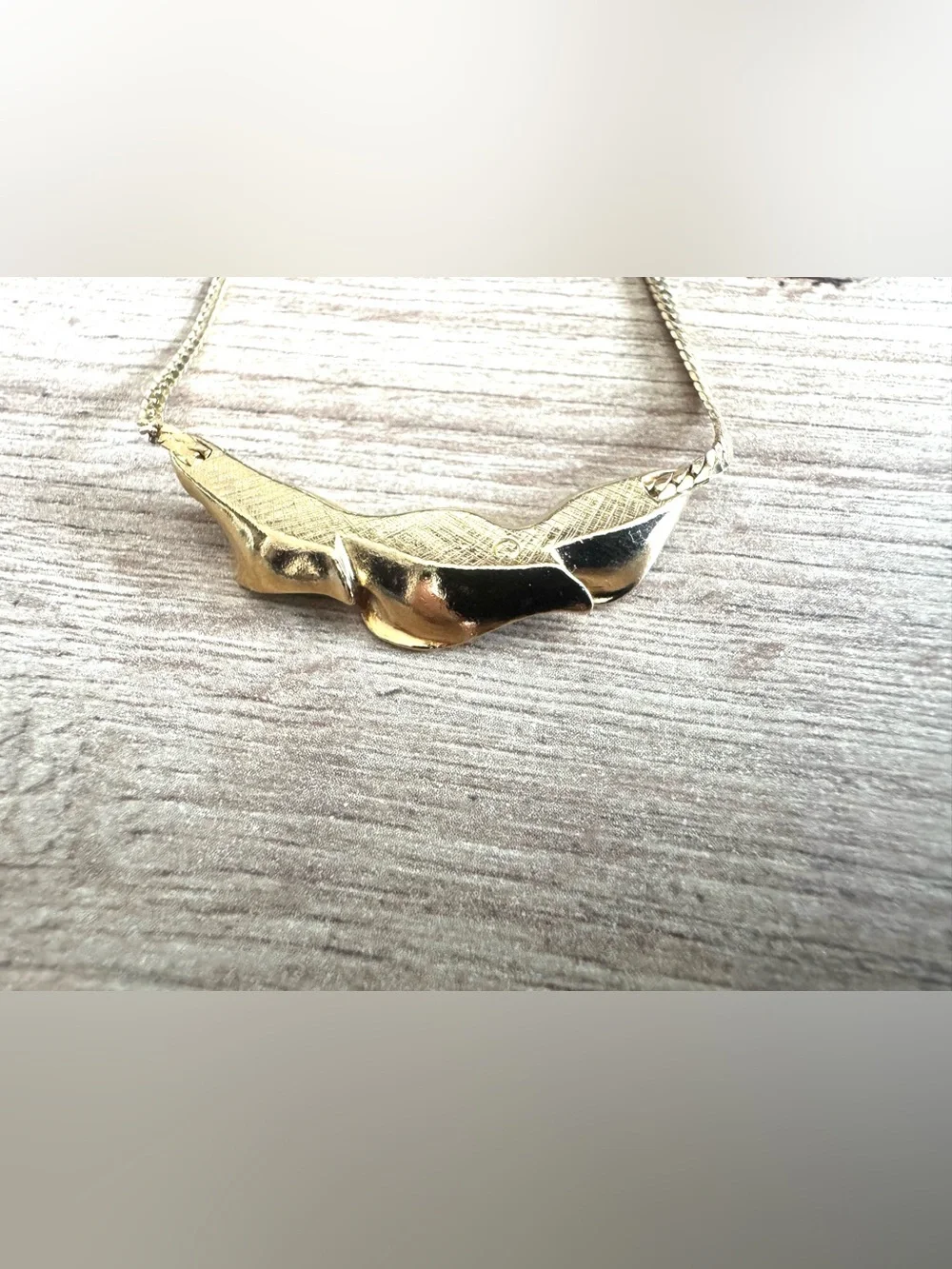 Vintage Gold Filled Triple Calla Lily  Pearl Necklace.